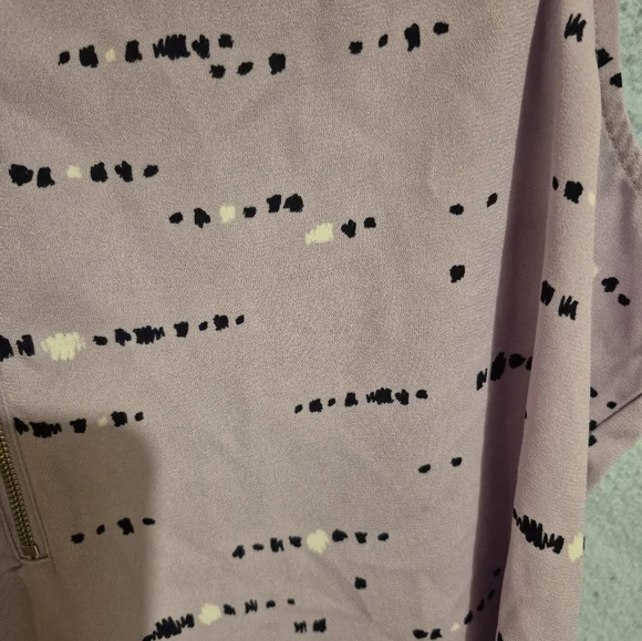 Lilac Zipper Detail Dressy Blouse - Picture 2 of 5